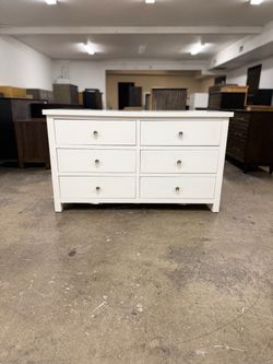 Already Assembled White 6 Drawer Dresser