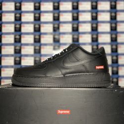 Black Supreme AF1s Size 10.5