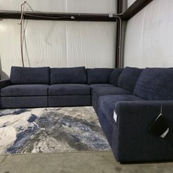 Brand New Lifestyle 5pc Modular Sectional w Bookcase Arm