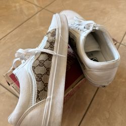 Custom Gucci X Vans Old Skool True White - Size 9.5 Men