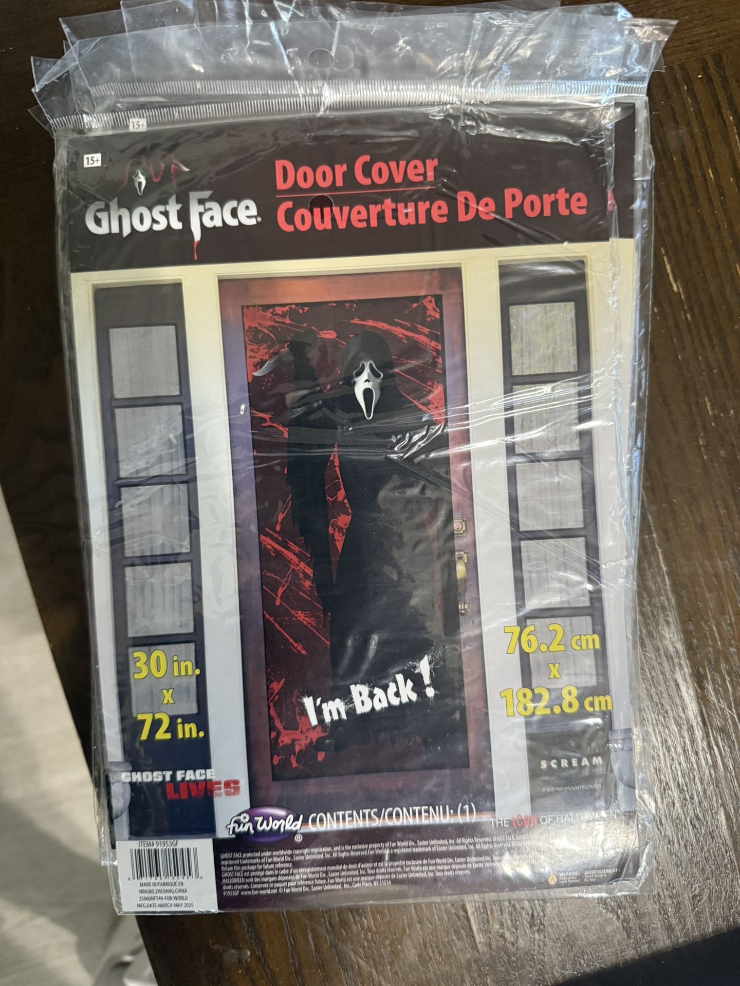 Ghost Face Door Cover