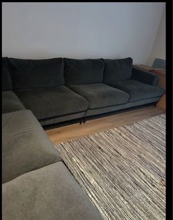 Living Spaces Giada 4-Piece Sectional Sofa - Charcoal Navy