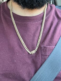 10k semi hollow Cuban chain box lock