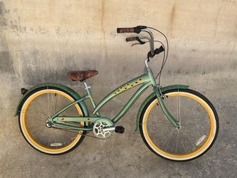 3 SPEED NIRVE SUNFLOWER CRUISER BIKE W / QUICK RELEASE BASKET