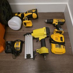 DeWalt Power Tools And Chargers. 