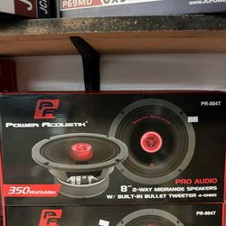 Power acoustik 8’ inch 2-way door speakers