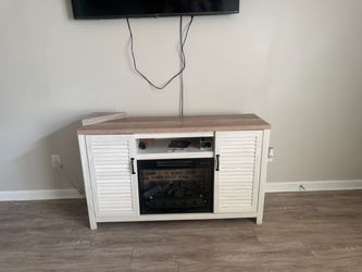 TV Stand with Electric Fireplace Insert