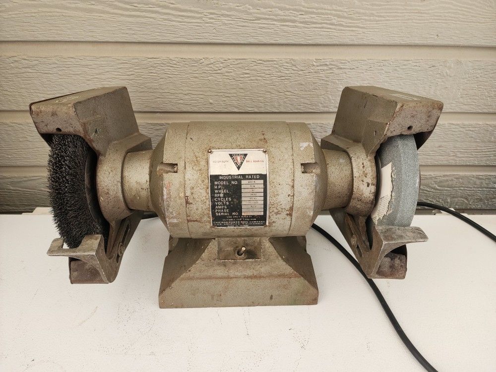Chicago Power Tools 8" Bench Grinder