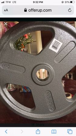 New Weider 45 lb Olympic Weight Plate Two Left each comes individually not paired Weight, workout, gym equipment, barbell, fitness, bench
