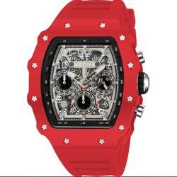 ACW2305-019 - Activa Fury X Invicta Men's Watch w/ Skeleton Dial - 44.3mm, Red
