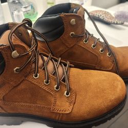 Waterproof Men 6" Soft Toe Work Boots 9.5W