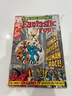 Marvel Comics Fantastic Four King Size Special #8 Submariner Vintage 1970! 2.5 Spine Split, Foxing
