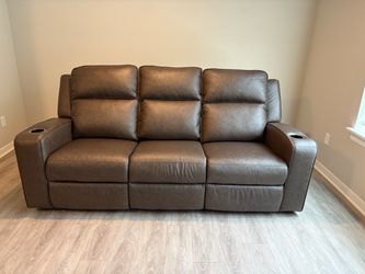Ashley Signature 87” Dual Reclining Sofa w/ USB & Cup Holders - Like New