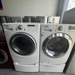 Lg Set Washing Machine & Electric Dryer