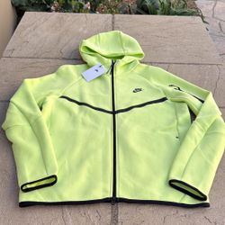 New Nike Tech Fleece Hoodie Jacket Light Lemon Twist Men’s M Medium L Large