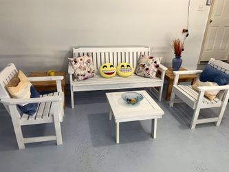 Highwood Indoor Outdoor Porch Garage Furniture 4 PCS Set,100% Made In USA 