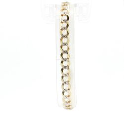 Mens 10k Yellow Gold 11mm Curb Link Bracelet 9.5-inch 27.9 Grams 11058168