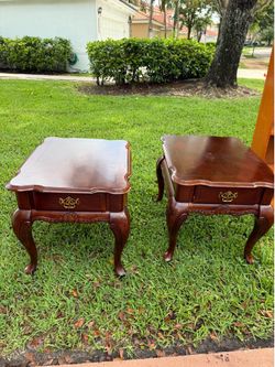Wooden end tables