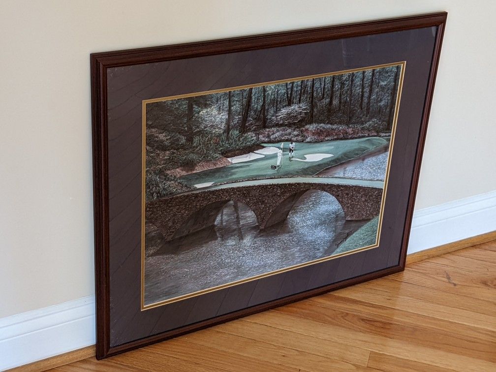 Masters 12th Hole Framed Matted Golf Picture