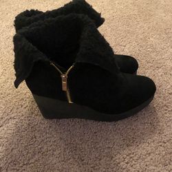 Ankle Boot Wedge With Fur