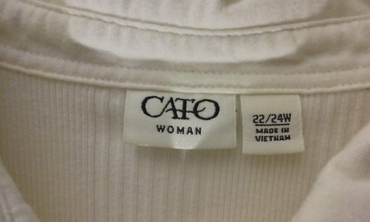 Cato Woman Short Sleeve White Shirt
-Last ONE
