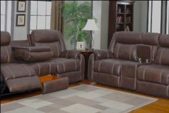 Leather Reclining Sofa