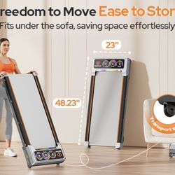 Walking Pad Treadmill with 15% 12-Level Auto Incline 