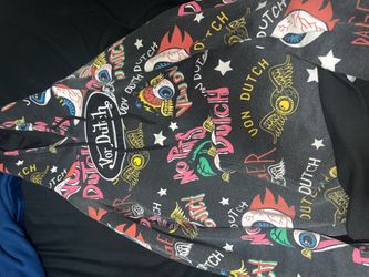 Von dutch print hoodie