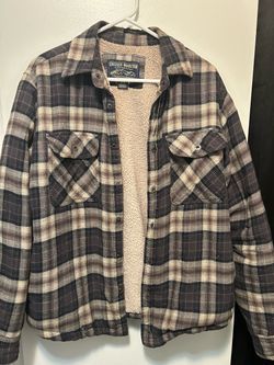 Grizzly Mountain Sherpa-Lined Flannel Shirt Jacket
