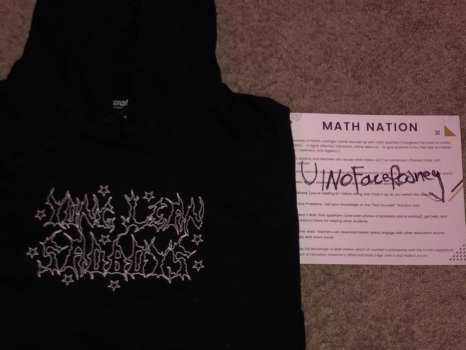 Yung Lean black Warlord hoodie