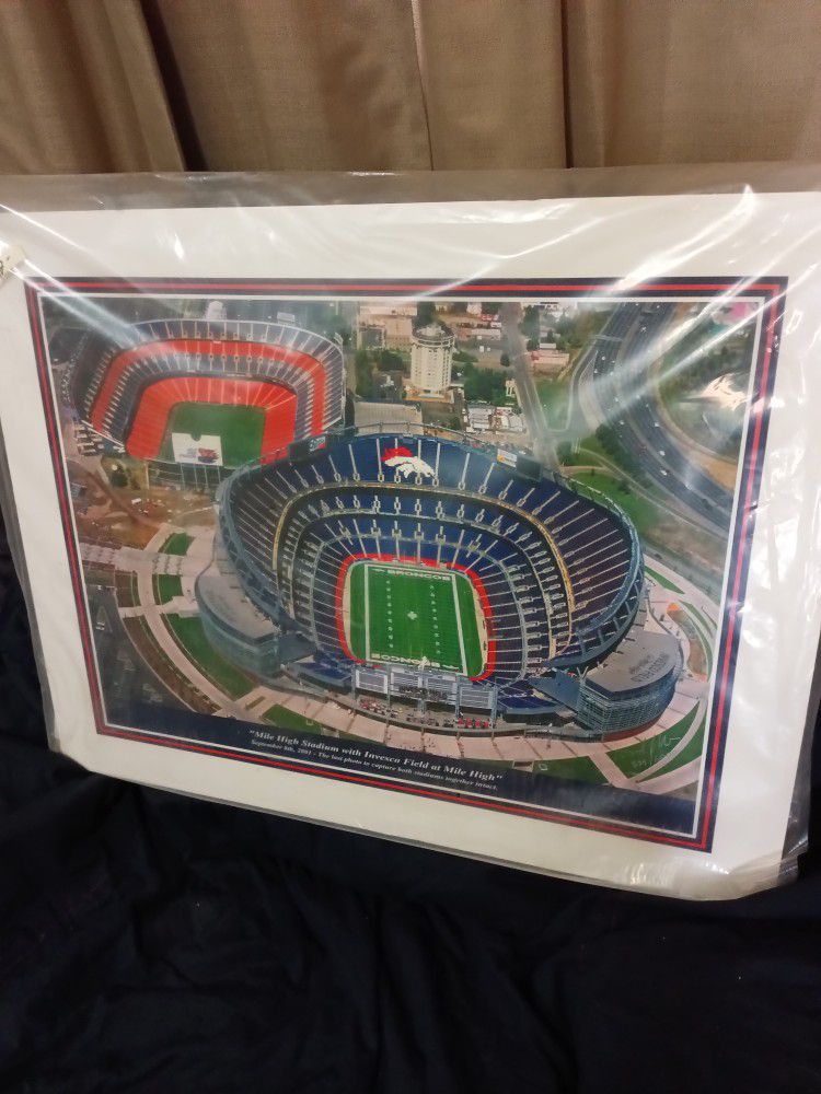 Mile High Stadium with Invesco Field at Mile High Authentic Photo With Certificate Of Authenticity 