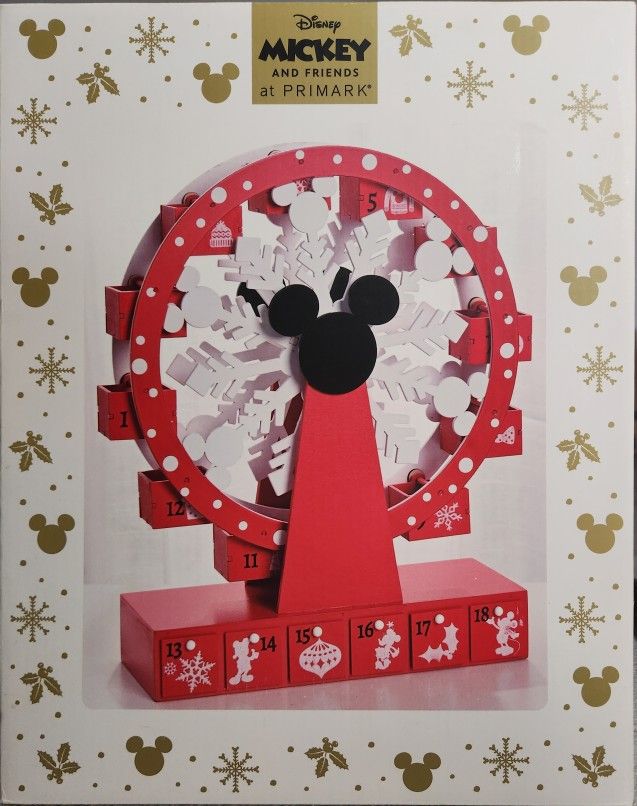 Disney Mickey Wooden Advent Calendar Ferris Wheel
