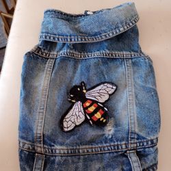 Denim Dog Vest  Denim Jacket Patches Jeans