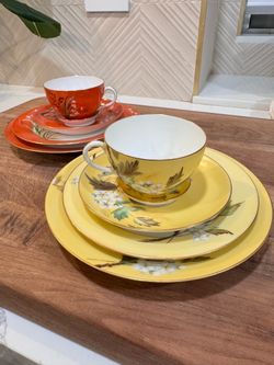 Vintage Floral Tea Cup and Saucer Sets 1800s