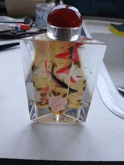 Vintage Chinese Triangle Glass Picture