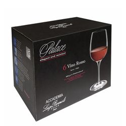 Luigi Bormioli 6 Vino Rosso Wine Glasses 