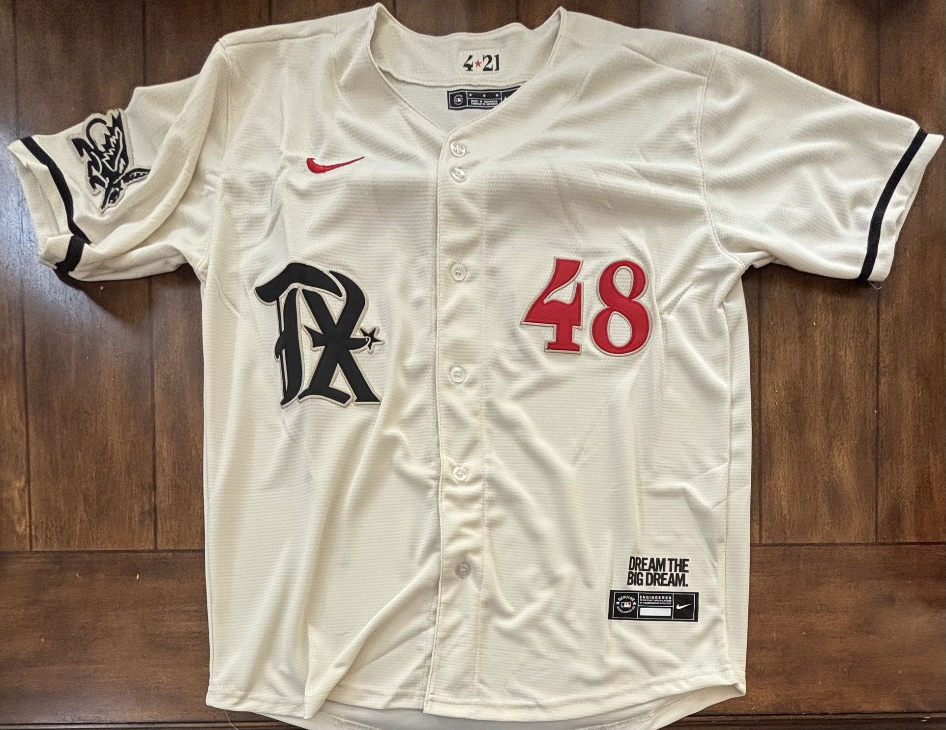 Texas Rangers City Connect Jacob deGrom Adult Medium Jersey NWT