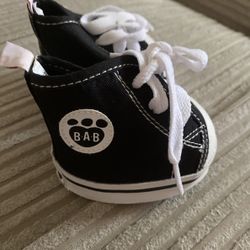 Build A Bear High Top Black & White Sneakers Shoes Teddy Converse Style