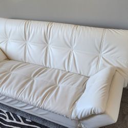 White Futon Sofa