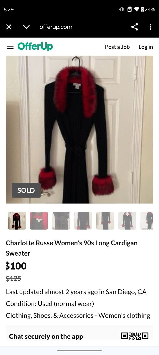 90s Vamp Duster Cartigan