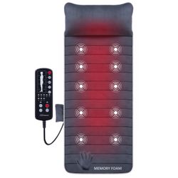 Memory Foam Full Body Massage Mat with Heat 