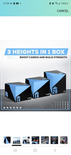 Yes4All 3 in 1 Heavy Soft  Plyo Box, 26.5 Lbs.  16"x18"x20" Plyometric Box Platform.