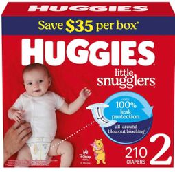 Huggies Little Snugglers Size 2 Diapers 210-Count