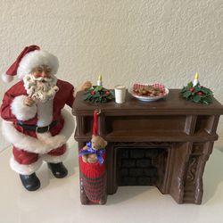 Vintage Santa & Fireplace
