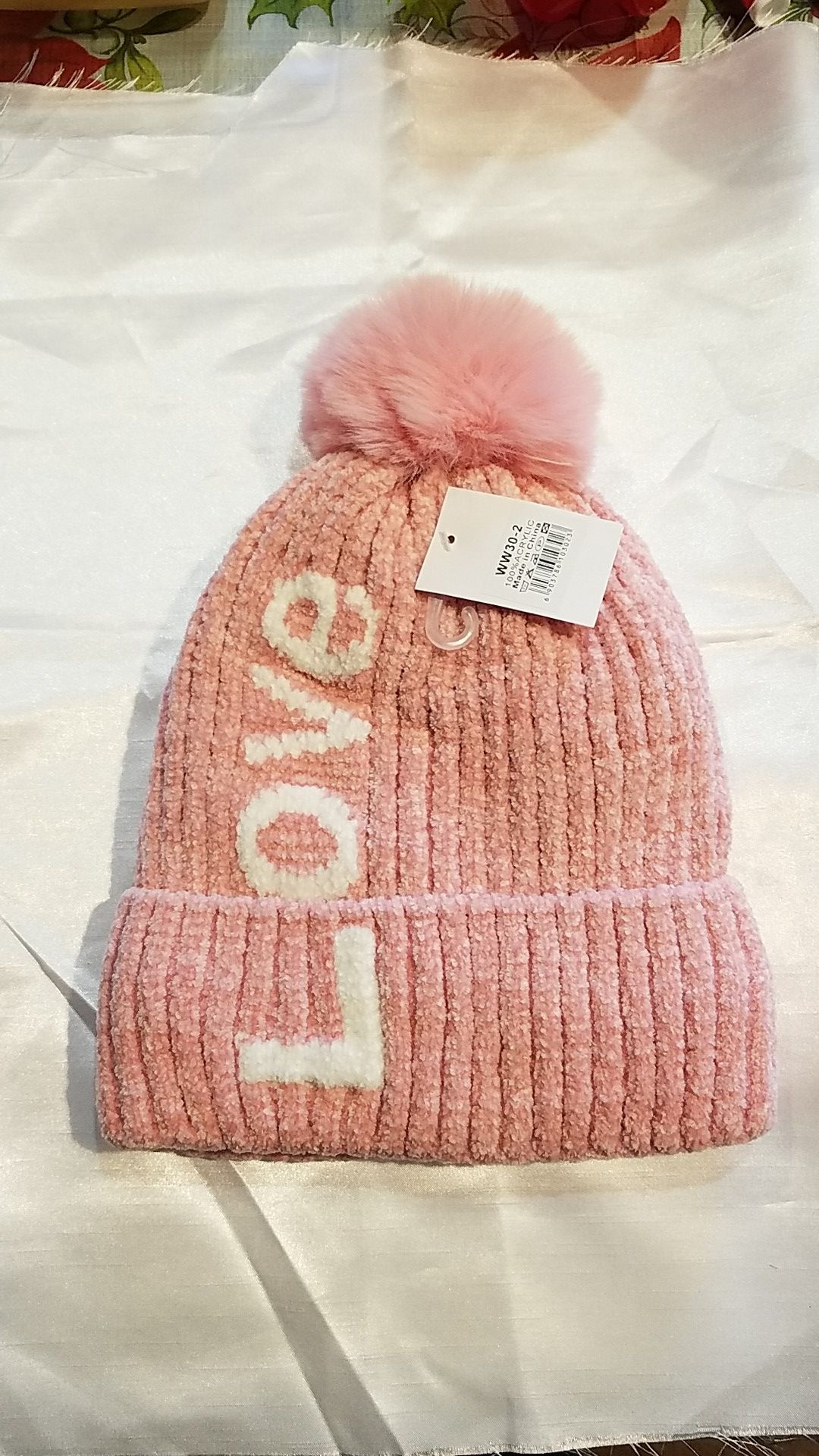Brand new pink velvet hat