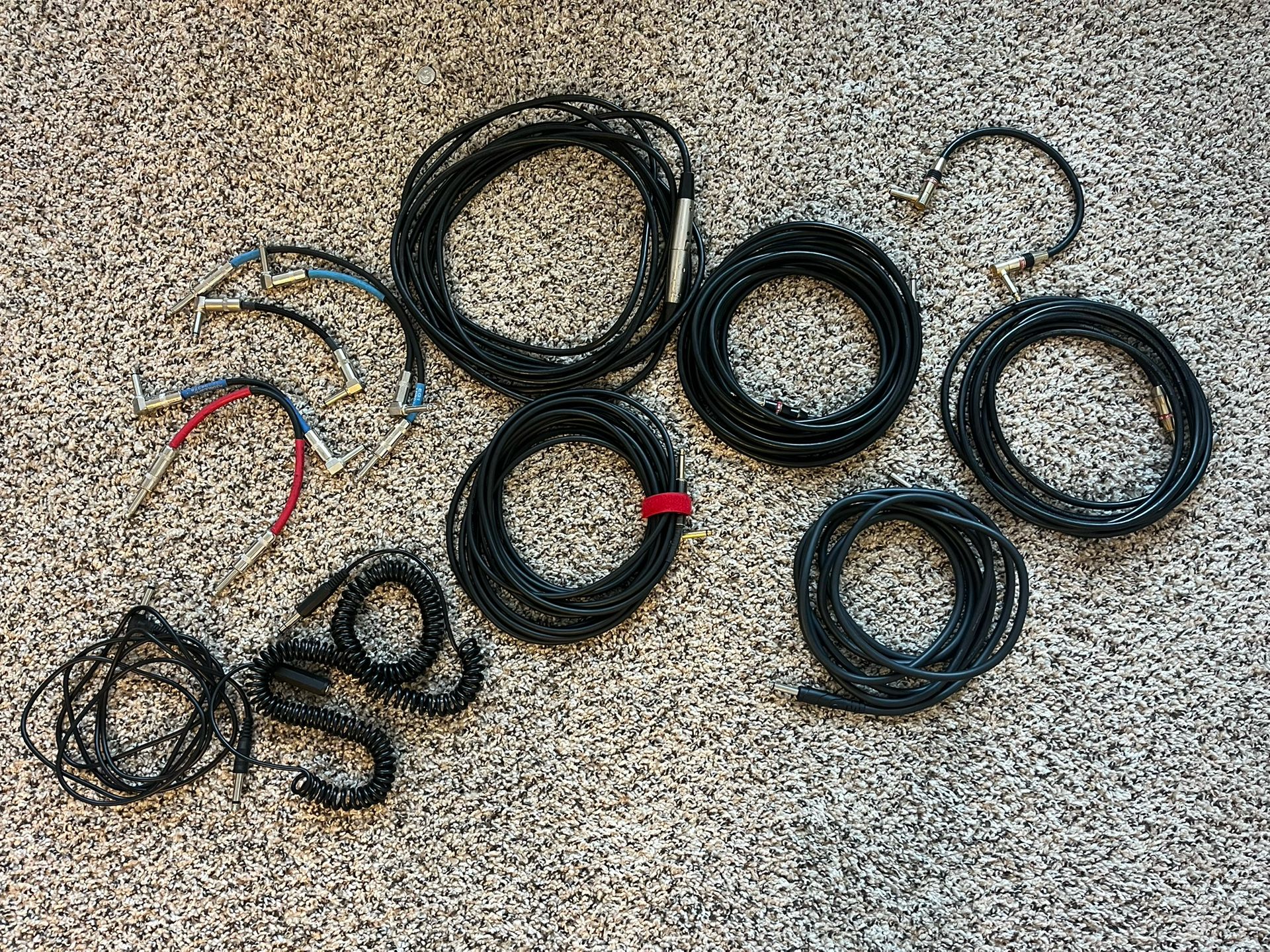 Big Cable Lot – Guitar, Bass, Pedalboard, XLR, Speaker – Mogami, Monster, Planet Waves