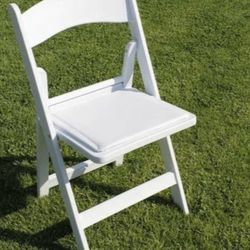 White Resin Folding Chair