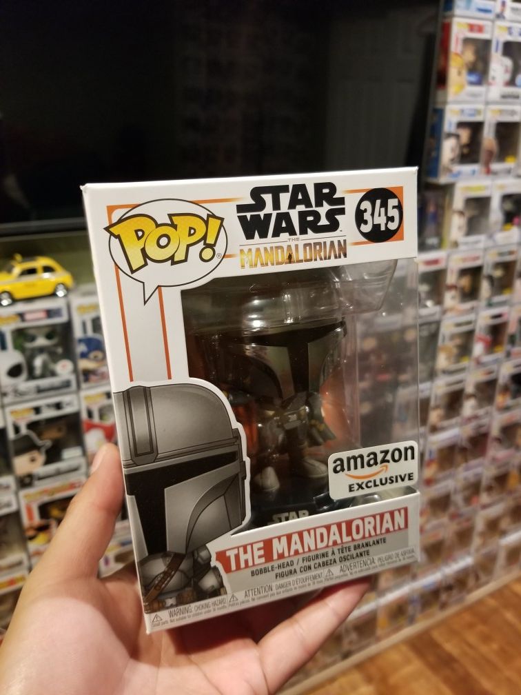 The Mandalorian Chrome Amazon Exclusive Funko POP