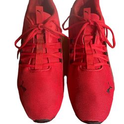 Puma red sneakers, size 14