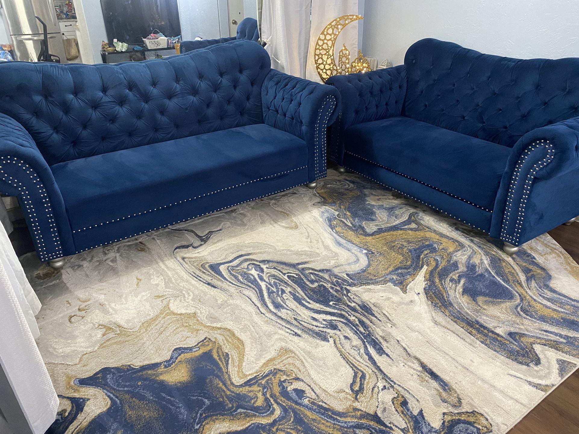 Velvet Sofa Set